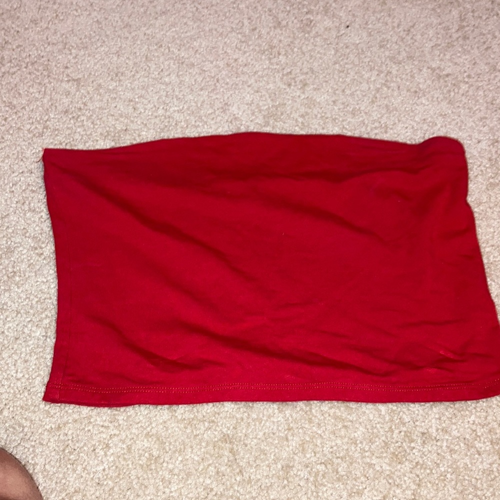 Red tube top